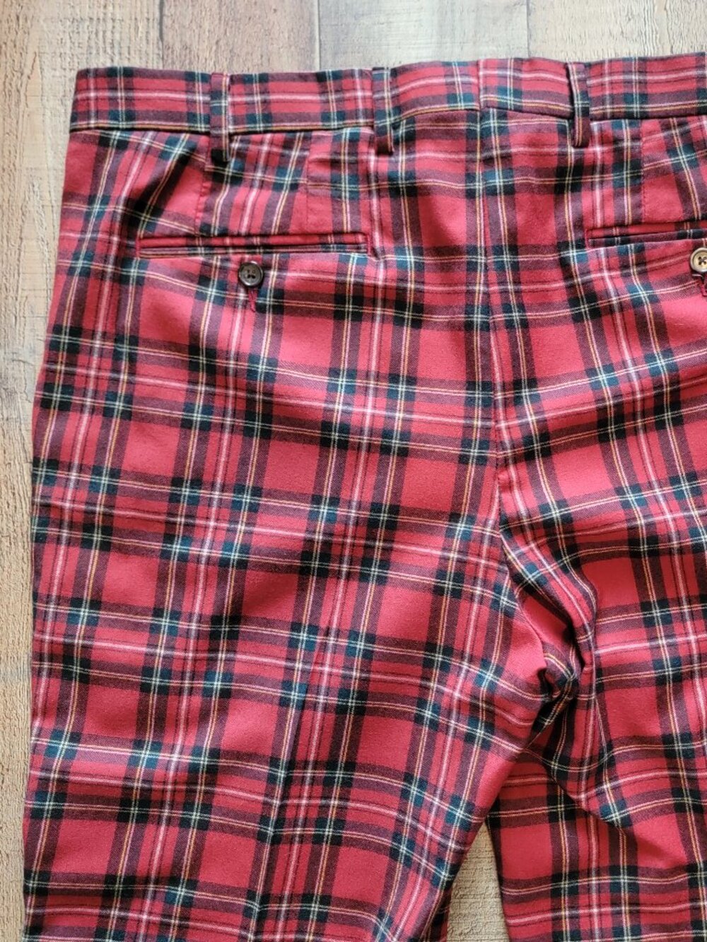 Berle Red and Black Tartan Plaid Dress Pants - Picture 7 of 14